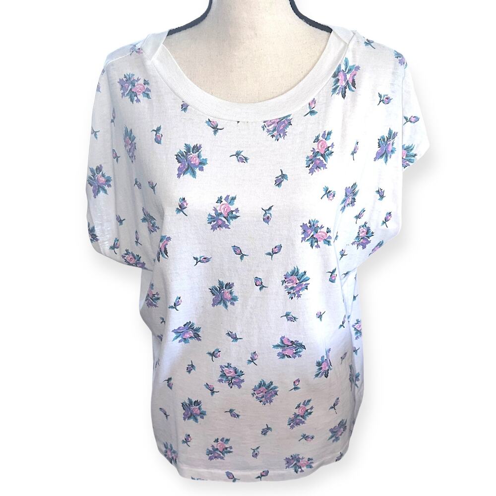 Vintage Floral Sleeveless Relaxed Tee